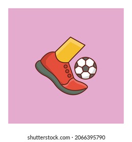 soccer Vector illustration on a transparent background. Premium quality symbols.Vector line flat color icon for concept and graphic design.