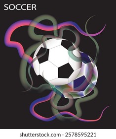 Soccer Vector illustration.eps10 Background and template of football game banner and poster.football logo