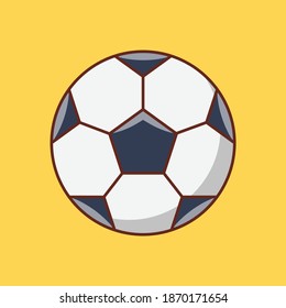 icono plano de línea vectorial de fútbol