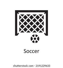 Soccer vector solid Icon Design illustration. Sports And Awards Symbol on White background EPS 10 File