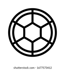 soccer vector thin line icon 