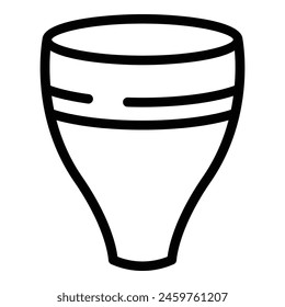 Soccer vuvuzela icon outline vector. African support pipe. Blowing noisy horn
