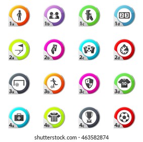 Soccer web icons for user interface design