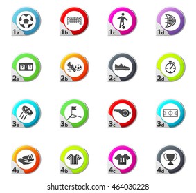 Soccer web icons for user interface design