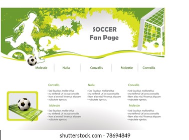 Soccer web site design template