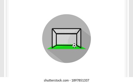 Soccer Wicket flat icon vector template, Soccer icon concepts, Creative design