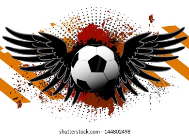 Soccer Wings grunge background