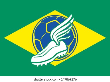 soccer wings shoes vector art