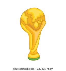 Soccer Winning Trophy Sport Outdoor Activity Illustration Vector Clipart Cartoon