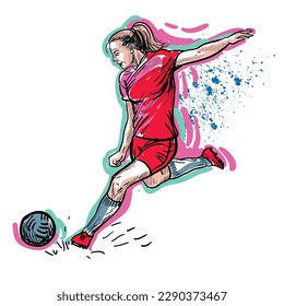 Women Sports t-shirt Jersey design concept Illustration Vector suitable for  girls and Ladies for Volleyball, Soccer, netball, Football, tennis,  badminton jersey. Sport uniform kit for sports activity Stock Vector