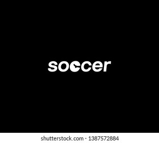 soccer words simple, creative vector icon, logo design