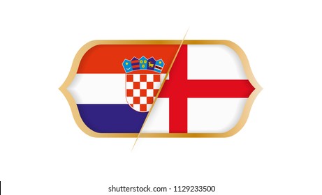 Soccer world championship Croatia vs England. Vector illustration. Soccer world championship Croatia vs England. Vector illustration.