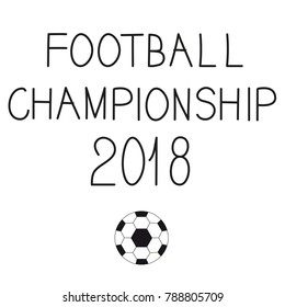 Soccer World Cup. Inscription on white background