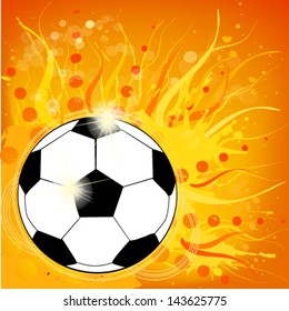soccerball in sun beams