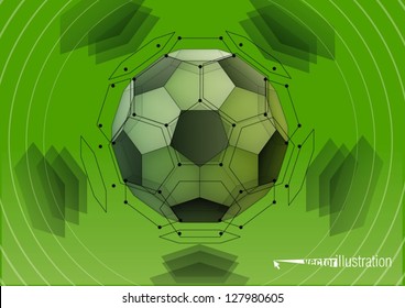 Soccer-ball. Transparent Truncated Icosahedron