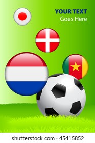 Soccer/Football 2010 Group E  Original Vector Illustration AI8 Compatible