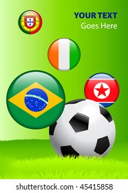 Soccer/Football 2010 Group G  Original Vector Illustration AI8 Compatible