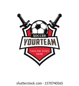 Soccer,Football club team or squad emblem Logo design Inspiration. 