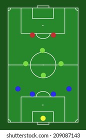Soccer/Football Formation 4-4-2 