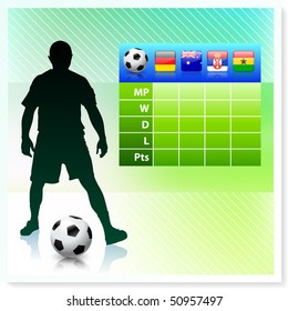 Soccer/Football Group D on Vector Background Original Illustration
