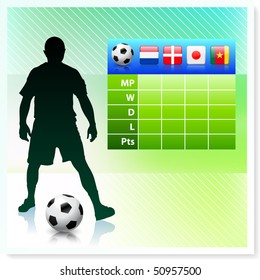 Soccer/Football Group E on Vector Background Original Illustration