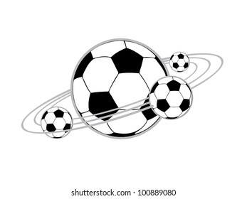 Soccer/football planet - vector illustration