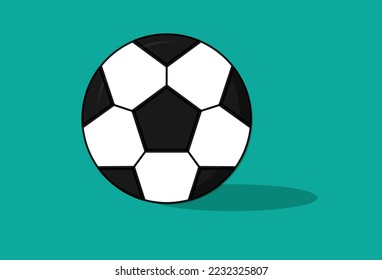 Soccer(football). Vector illustration of a football. Isolated on a blank, editable background.