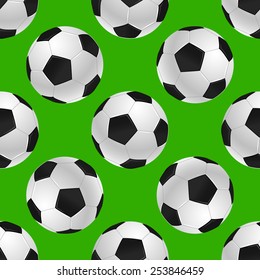 soccer's ball seamless texture over green backround