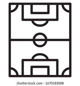 Soccer-specific Layout Field Concept, Football Playing Ground on White background, Multi-purpose Sports  Venue Vector Icon Design
