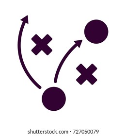 Skizzensymbol für Fußball-Taktik