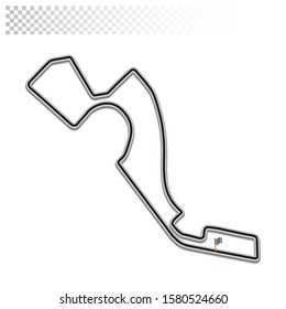 Sochi circuit for motorsport and autosport. Russian grand prix race track. 