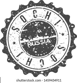 Sochi Russia City Skyline. Silhouette City. Design Vector. Famous Monuments.