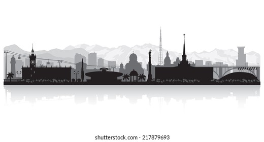 Sochi Russia city skyline silhouette vector illustration