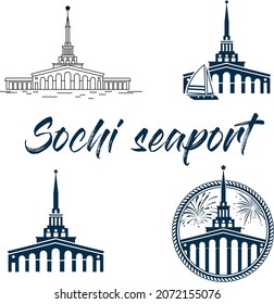 Sochi seaport building
design elements