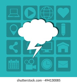 socia media related icons image 