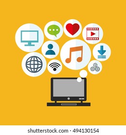 socia media related icons image 