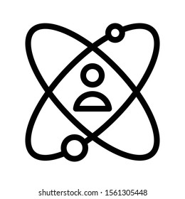 social account vector thin line icon 
