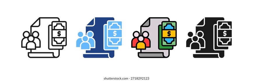 Ícone de responsabilidade social Ilustração de vetor múltiplo
