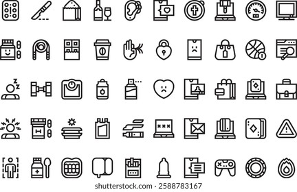 Social addiction icons High-Quality Vector Icons Collection with Editable Stroke. Ideal for Professional and Creative Projects.