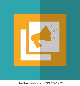 Social advertising concept with digital marketing design, vector illustration 10 eps graphic