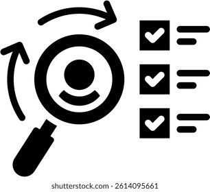 Social Analysis Icon Glyph Vector Illustration