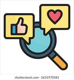 Elemento De Ícone De Análise Social Para Design