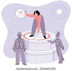 Ilustración vectorial de ansiedad social. La ansiedad social puede dificultar el desarrollo de relaciones significativas La ansiedad y la confusión a menudo acompañan al trastorno de ansiedad social La depresión implica un rango emocional