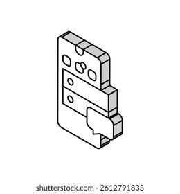 social application for communication isometric icon vector. social application for communication sign. isolated symbol illustration