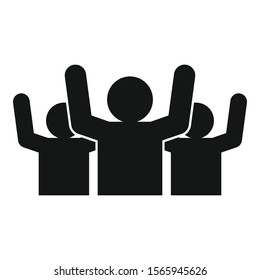 Social audience icon. Simple illustration of social audience vector icon for web design isolated on white background