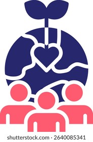 Social Awareness Icon Fill Vector Illustration
