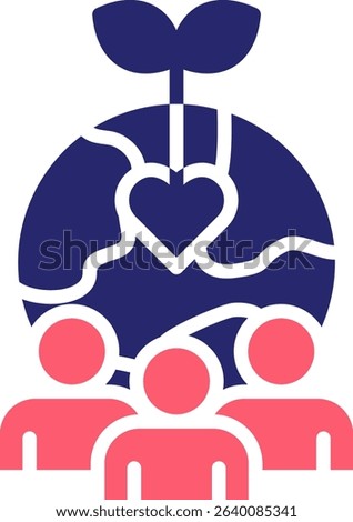 Social Awareness Icon Fill Vector Illustration