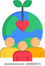 Social Awareness Icon Flat Vector Illustration