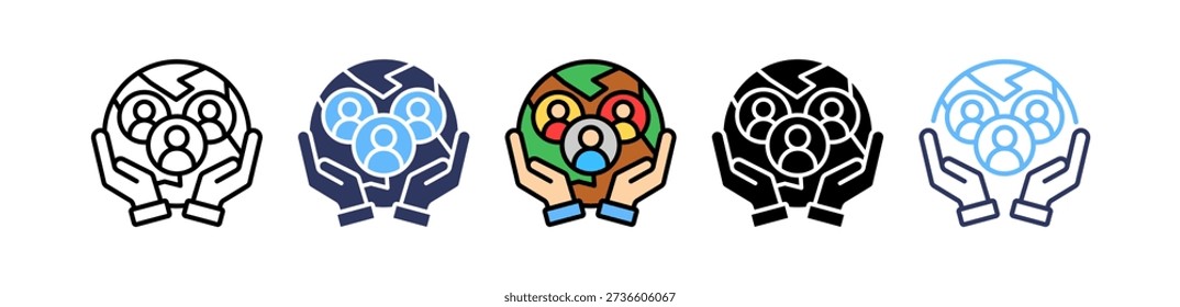 Social Awareness Icon isometric Vector Illustration