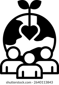 Social Awareness Icon Mixed Vector Illustration